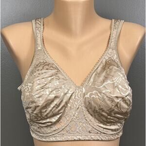 Playtex 18 Hour Ultimate Lift and Support Wireless Bra Size 38D 4745 Beige